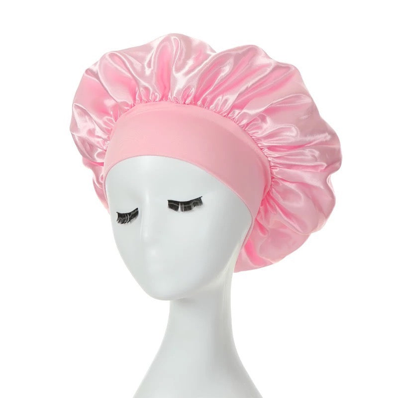 Wide Brimmed Satin Bonnet
