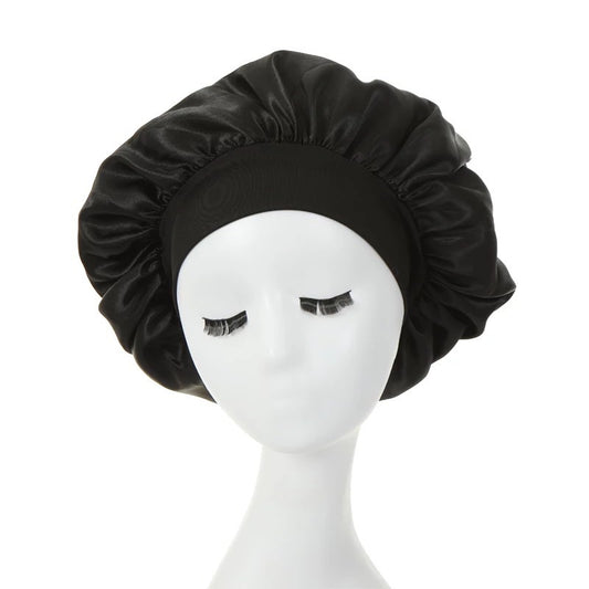 Wide Brimmed Satin Bonnet