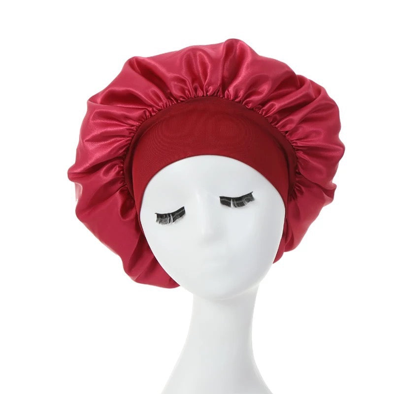 Wide Brimmed Satin Bonnet